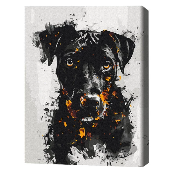 Pictură pe numere 40*50 cm (în cutie) – câinele de foc 4