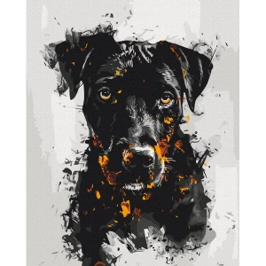 Pictură pe numere 40*50 cm (în cutie) – câinele de foc Thumbnail 3