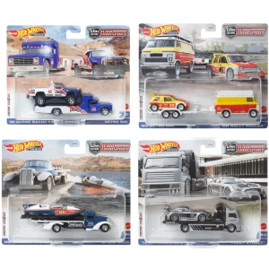 Hot Wheels Set de colecție din 2 automobile Premium Team Transport, în asortiment