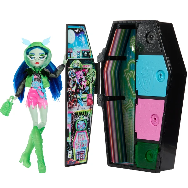 Set de joc monster high neon frigh "ghoulia yelps și secrete din șifonier" 2