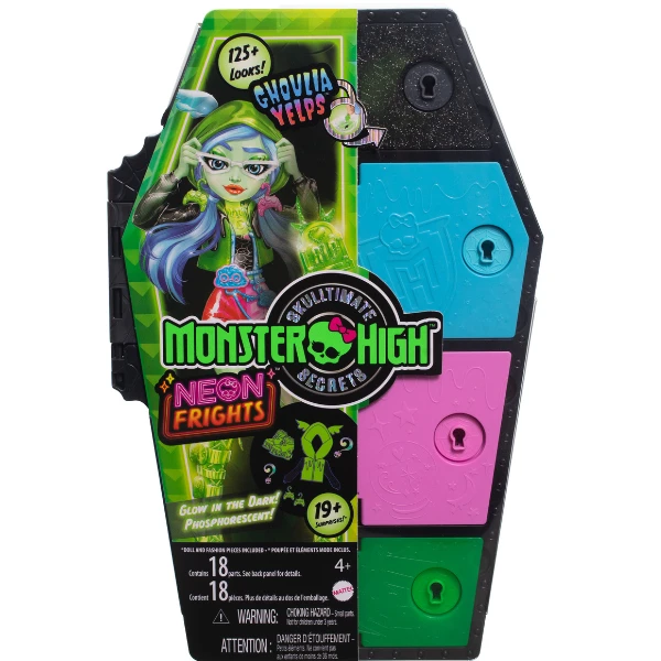 Set de joc monster high neon frigh "ghoulia yelps și secrete din șifonier" 3