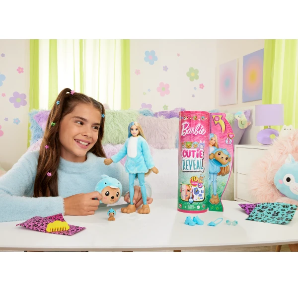 Кукла barbie cutie reveal "плюшевый мишка в роли дельфина" 9
