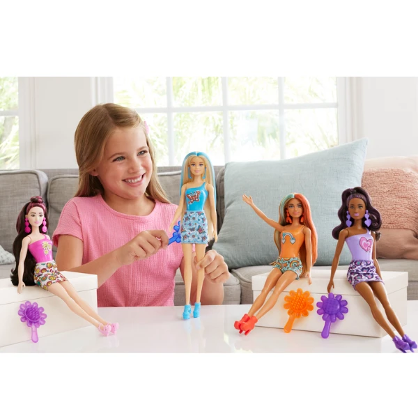 Păpușa barbie color reveal gama "inspirat de curcubeu", tema anilor 1960 7