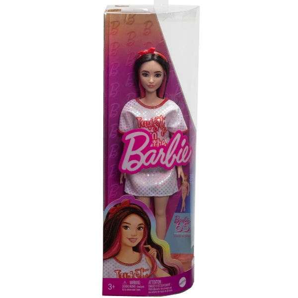 Кукла barbie "модница с черными волнистыми волосами и в платье twist 'n' turn" 3