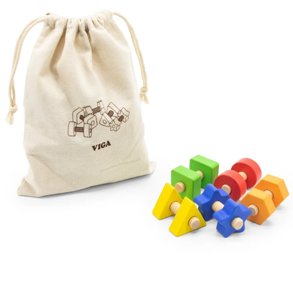 Set de construcție din lemn "șuruburi și piulițe", 40 piese 5