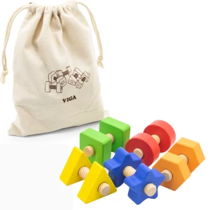 Set de construcție din lemn &quot;Șuruburi și piulițe&quot;, 40 piese