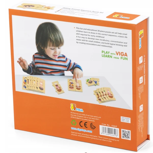 Joc logic de puzzle  „învățăm să ne îmbrăcăm”, 28 elem. 9