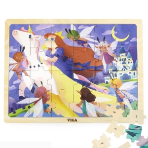 Puzzle din lemn &quot;Zburând pe unicorn&quot;, 24 elem.