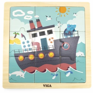 Puzzle din lemn &quot;Vapor&quot;, 9 elem.