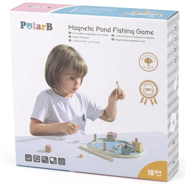 Деревянный игровой набор "магнитная рыбалка" 3