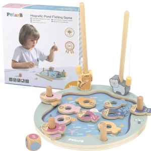 Деревянный игровой набор "магнитная рыбалка"