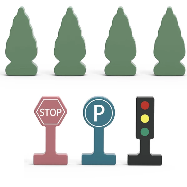 Set de construcție din lemn "orașul", 56 elem. 13