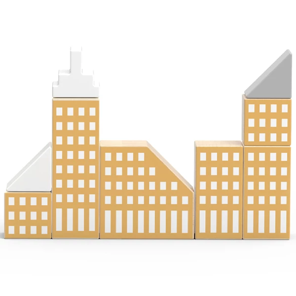 Set de construcție din lemn "orașul", 56 elem. 7