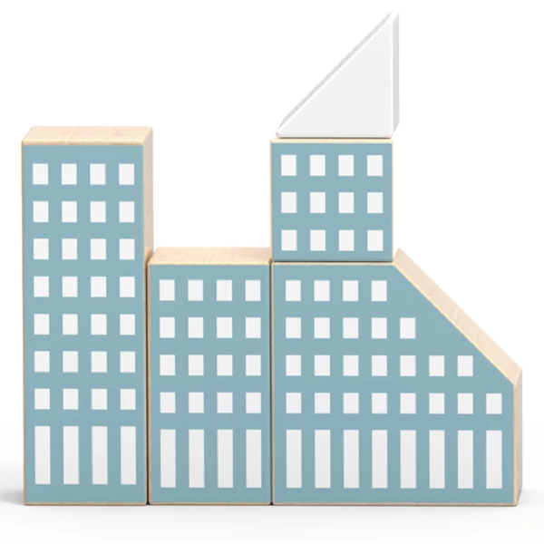 Set de construcție din lemn "orașul", 56 elem. 8