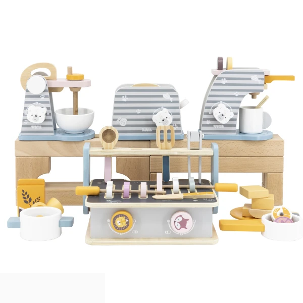 Set de joaca din lemn "mic dejun cu toaster", 8 piese 13