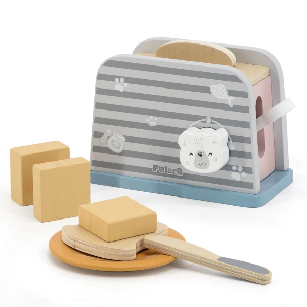Set de joaca din lemn "mic dejun cu toaster", 8 piese 2