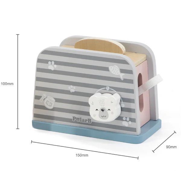 Set de joaca din lemn "mic dejun cu toaster", 8 piese 7