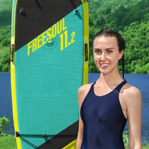 Bestway sup-доска 2 в 1 freesoul tech convertible 340 х 89 х 15 см с сиденьем, веслом, насосом 34