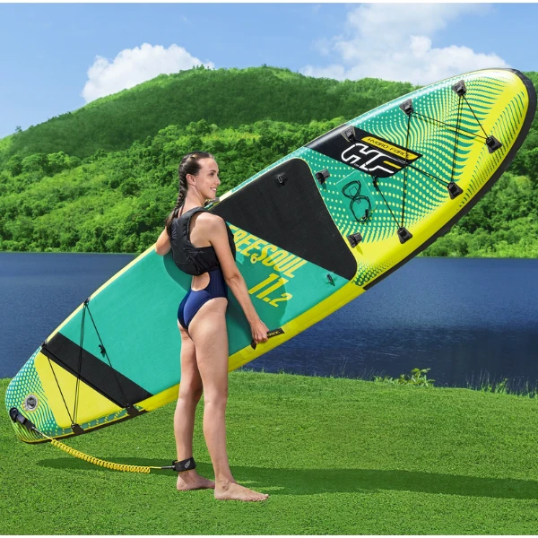 Bestway sup-доска 2 в 1 freesoul tech convertible 340 х 89 х 15 см с сиденьем, веслом, насосом 32