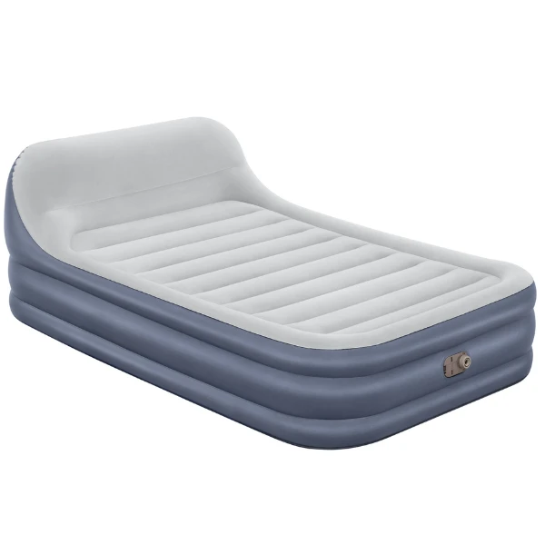 Bestway надувной матрас со встроенным электронасосом 220 v и изголовьем, 152x226x84 см 6