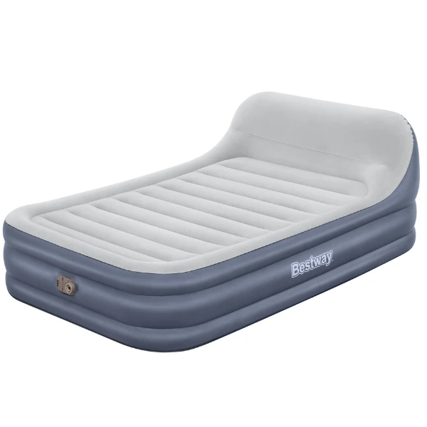 Bestway надувной матрас со встроенным электронасосом 220 v и изголовьем, 152x226x84 см 7
