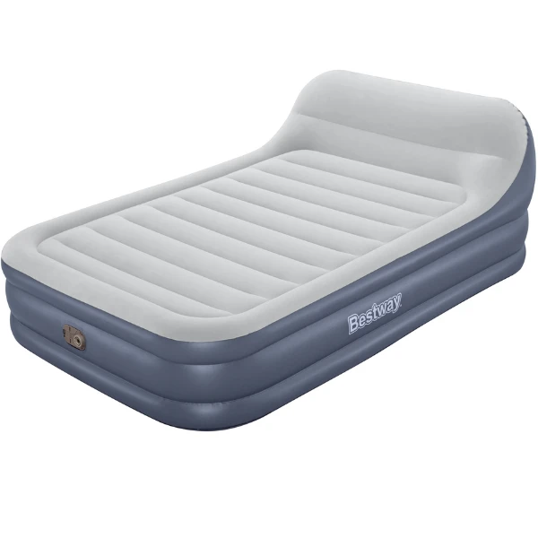 Bestway надувной матрас со встроенным электронасосом 220 v и изголовьем, 152x226x84 см 16