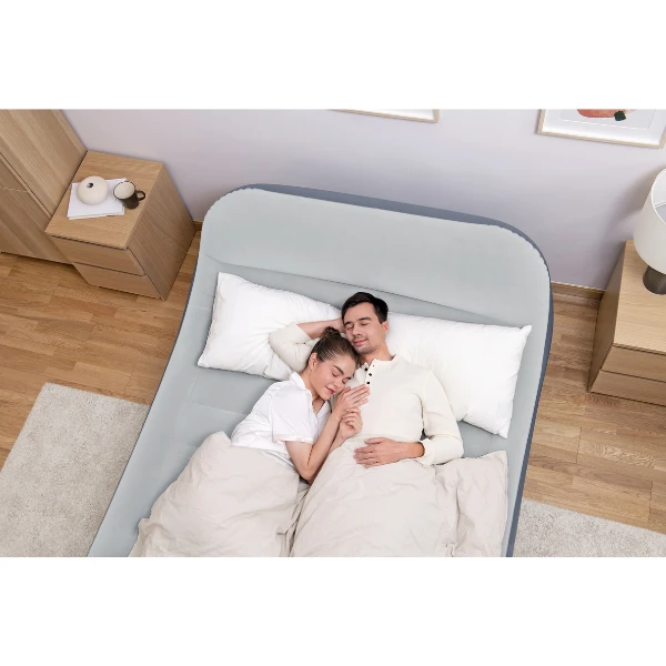 Bestway надувной матрас со встроенным электронасосом 220 v и изголовьем, 152x226x84 см 13