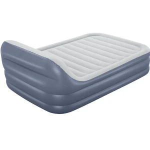 Bestway надувной матрас со встроенным электронасосом 220 v и изголовьем, 152x226x84 см