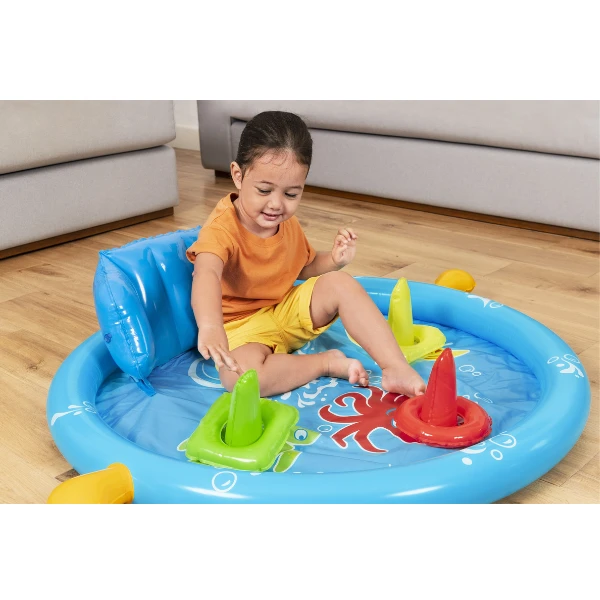 Bestway piscină gonflabilă pentru copii cu baldachin "scoica de mare" 115x89x76 cm, 45 l, de la 6 luni 3
