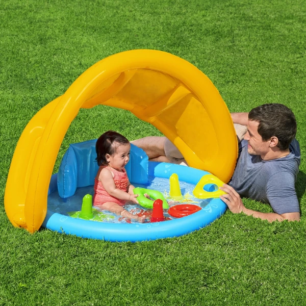 Bestway piscină gonflabilă pentru copii cu baldachin "scoica de mare" 115x89x76 cm, 45 l, de la 6 luni 6