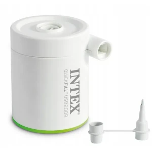 Intex насос электрический "quickfill usb200r" usb 5в, 2а, перезаряжаемый, пауэрбанк, 2 насадки Thumbnail 4