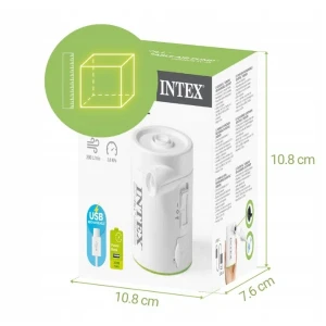 Intex насос электрический "quickfill usb200r" usb 5в, 2а, перезаряжаемый, пауэрбанк, 2 насадки Thumbnail 3