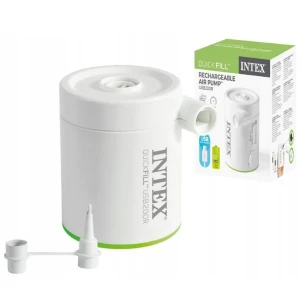 Intex насос электрический "quickfill usb200r" usb 5в, 2а, перезаряжаемый, пауэрбанк, 2 насадки Thumbnail 5