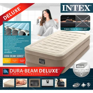 Intex pat gonflabil “velur ultra plush” 99х191х46 cm cu pompă încorporată 220v, până la 136 kg Thumbnail 3