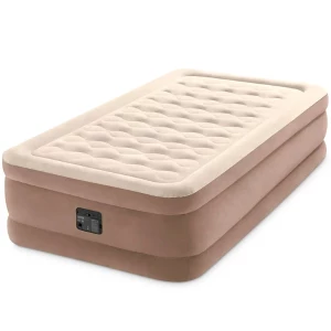 INTEX Pat gonflabil “Velur Ultra Plush” 99х191х46 cm cu pompă încorporată 220V, până la 136 kg
