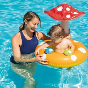 Intex cerc gonflabil "ciupercuța" cu decupaje pentru picioare și baldachin d 69 cm, până la 15kg, 1-2 ani Thumbnail 2