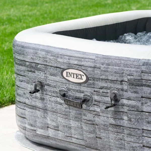 Intex jacuzzi spa gonflabil “greystone deluxe” 211×211×71, 795l, 4 persoane 20