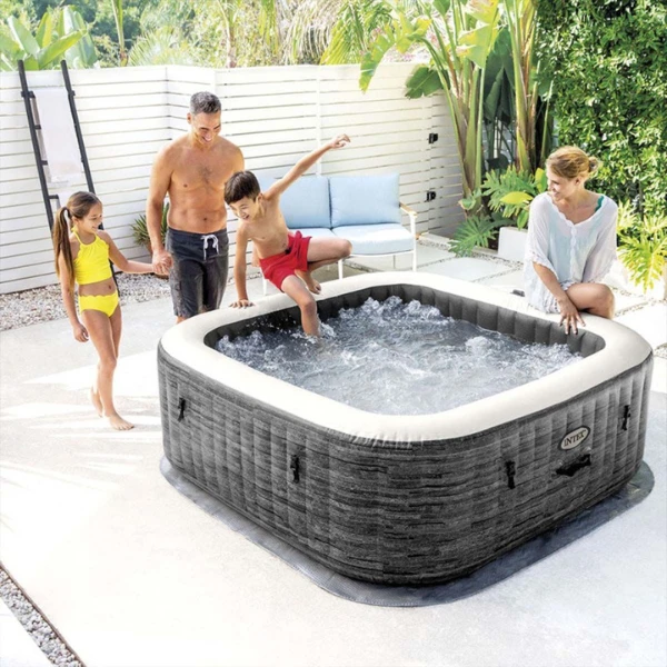 Intex jacuzzi spa gonflabil “greystone deluxe” 211×211×71, 795l, 4 persoane 2