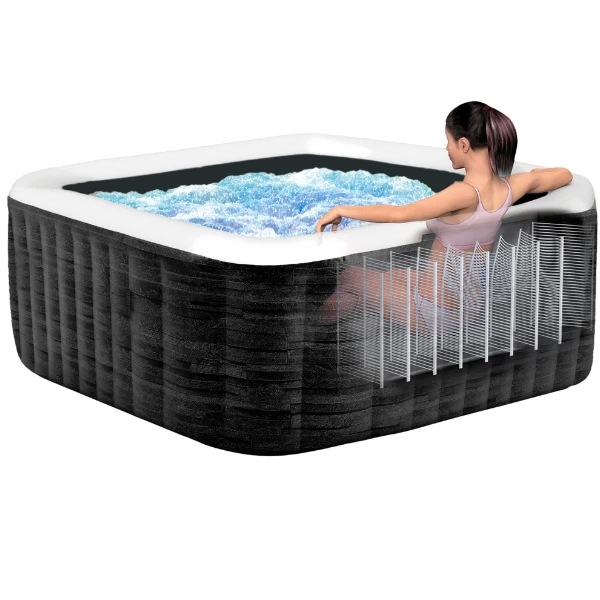 Intex jacuzzi spa gonflabil “greystone deluxe” 211×211×71, 795l, 4 persoane 26