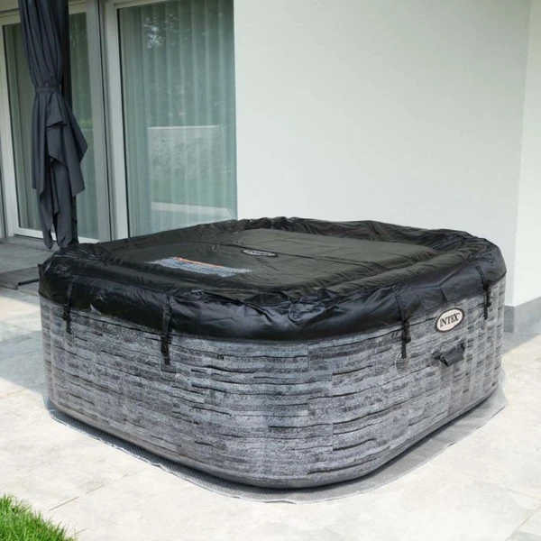 Intex jacuzzi spa gonflabil “greystone deluxe” 211×211×71, 795l, 4 persoane 10