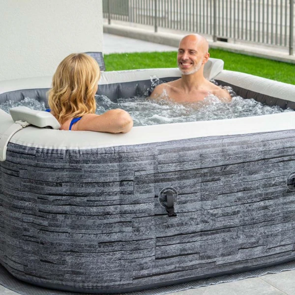 Intex jacuzzi spa gonflabil “greystone deluxe” 211×211×71, 795l, 4 persoane 21