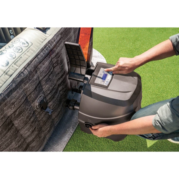 Intex jacuzzi spa gonflabil “greystone deluxe” 211×211×71, 795l, 4 persoane 24