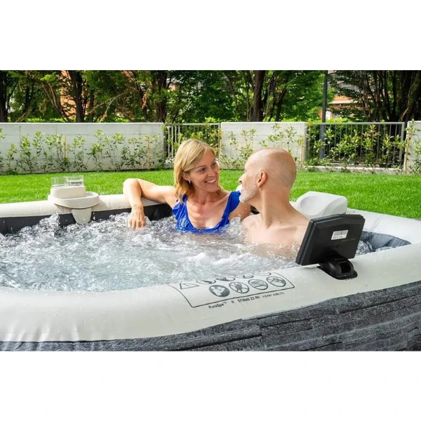 Intex jacuzzi spa gonflabil “greystone deluxe” 211×211×71, 795l, 4 persoane 16
