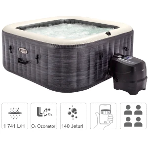 Intex jacuzzi spa gonflabil “greystone deluxe” 211×211×71, 795l, 4 persoane Thumbnail 32