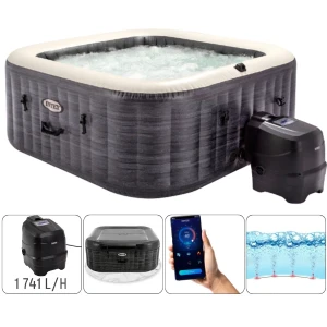 Intex jacuzzi spa gonflabil “greystone deluxe” 239х239х71, 1098l, 6 persoane Thumbnail 14