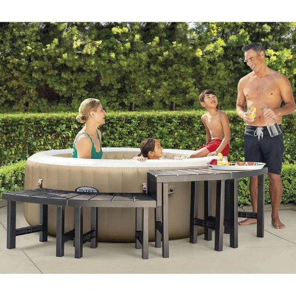 Bancă rotundă intex pentru jacuzzi spa gonflabile 221x76x60 cm 6