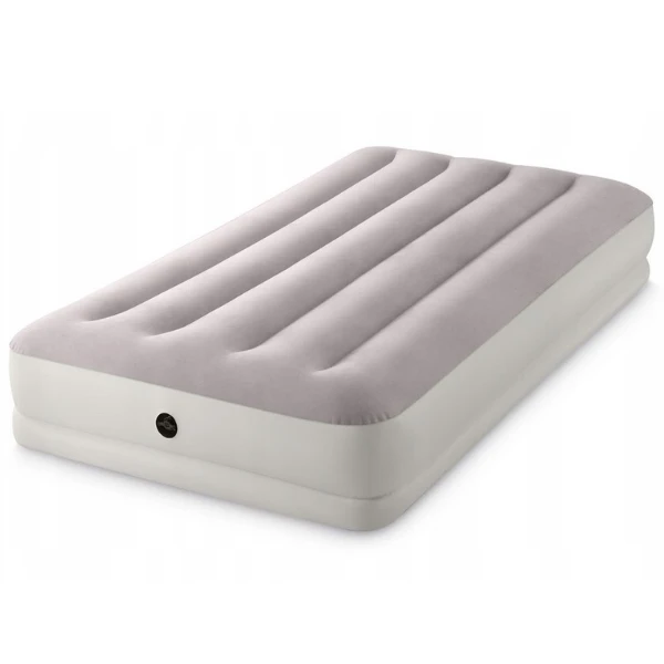 Intex надувной матрас “velur prestige” 99x191x30 см с портативным usb-насосом 5v, до 136 кг 9