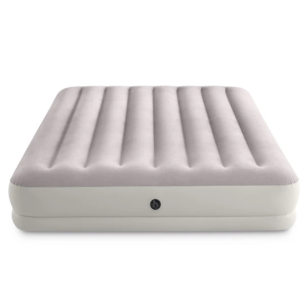 Intex надувной матрас “velur prestige” 152x203x30 см с портативным usb-насосом 5v, до 272 кг 2