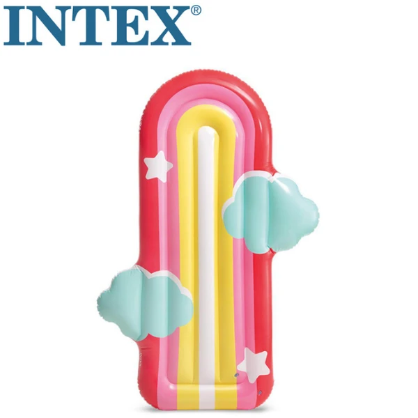 Intex надувной матрас-плот "облака на радуге", 175x117x20 см, до 100 кг 4