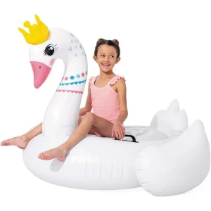 Intex надувной матрас-плот "королевский лебедь" с ручками, 142x137x99 см, до 40 кг, 3+ Thumbnail 2